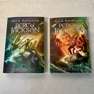 Percy Jackson & The Olympians Book Lot of 2 PB Lightning Thief & Sea of Monsters